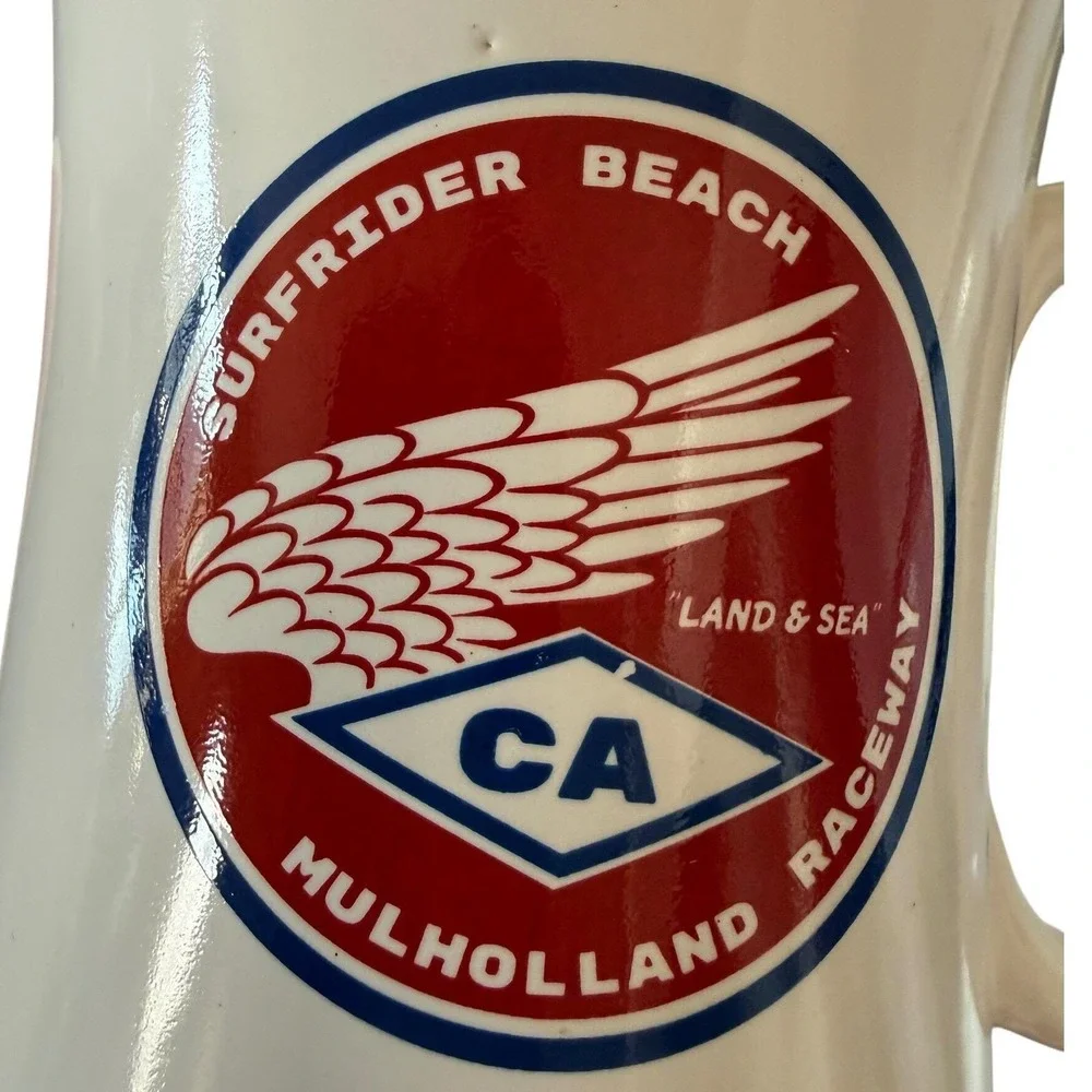 Surfrider Beach Malibu CA‎ Mug Mulholland Raceway Vintage Restaurant Ware
